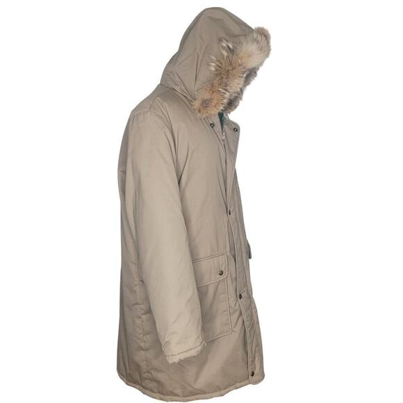 Vinitage Sears Fieldmaster Fur Collar Zipper & Button Front Winter Coat Size L - Picture 13 of 16